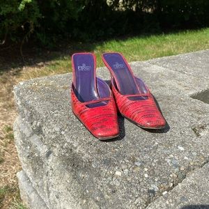 fendi red kitten heels